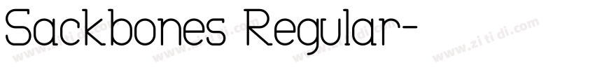 Sackbones Regular字体转换